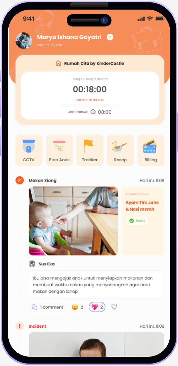 Kinder App Interface